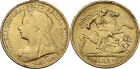Great Britain. Victoria (1837-1901). AV Half sovereign, 1898. KM 784. AV. 3.95 g. 19.00 mm. VF.