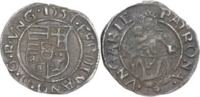 Hungary. Ferdinand I (1526-1564). AR Denar, 1551 K-B, Kremintz mint. Huszár 935; ÉH 745a. AR. 0.50 g. 16.00 mm. Toned. Good VF.