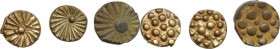 India. Multiple lot of three (3) uninscribed AE Units. Dimensions: 7-6 mm.