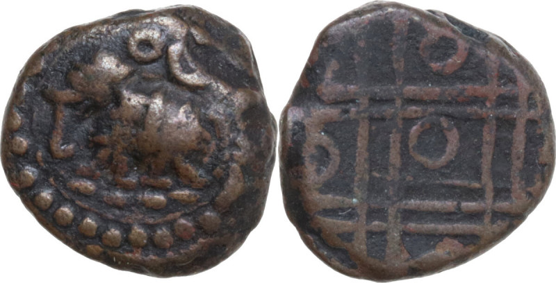 India. Anonymous issues, probably under Haidar Ali (1174-1197 H / AD 1761-1782)....