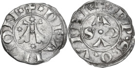 Italy. Republic (13th cent.-1532). AR Bolognino. Ancona mint, c. 14th century. CNI Table I, 9; Dubbini-Mancinelli p. 42; Biaggi 38. AR. 1.01 g. 19.00 ...