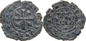Italy. Charles of Anjou (1266-1285). BI Denaro, Kingdom of Sicily, Brindisi or Messina mint. BI. 0.75 g. 17.00 mm. VF.
