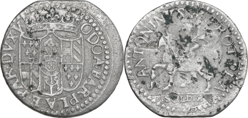 Italy. Ranuccio II Farnese (1646-1694). BI 10 soldi, Parma mint. CNI 14/17; MIR ...