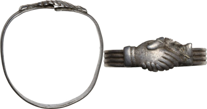 ROMAN SILVER ENGAGEMENT RING Roman period, c. 1st - 4th century AD. Silver engag...