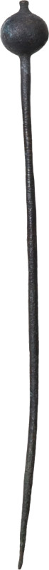 BRONZE NEEDLE Roman period, c. 1st - 4th century AD. Bronze needle with large he...