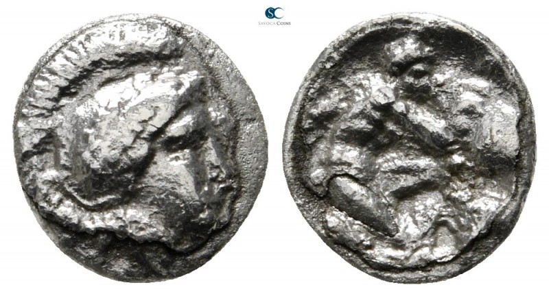 Calabria. Tarentum circa 380-280 BC. 
Diobol AR

10 mm., ,73 g.



nearly...