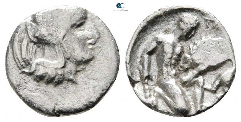 Calabria. Tarentum circa 380-280 BC. 
Diobol AR

11 mm., ,84 g.



nearly...