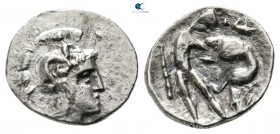 Calabria. Tarentum circa 380-360 BC. Diobol AR