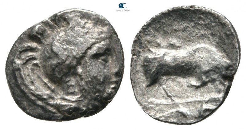 Lucania. Thourioi circa 350-300 BC. 
Triobol AR

12 mm., ,91 g.



nearly...