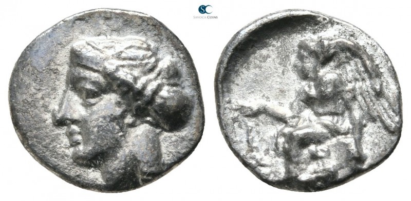 Bruttium. Terina 400-356 BC. 
Triobol AR

12 mm., 1,00 g.



nearly very ...