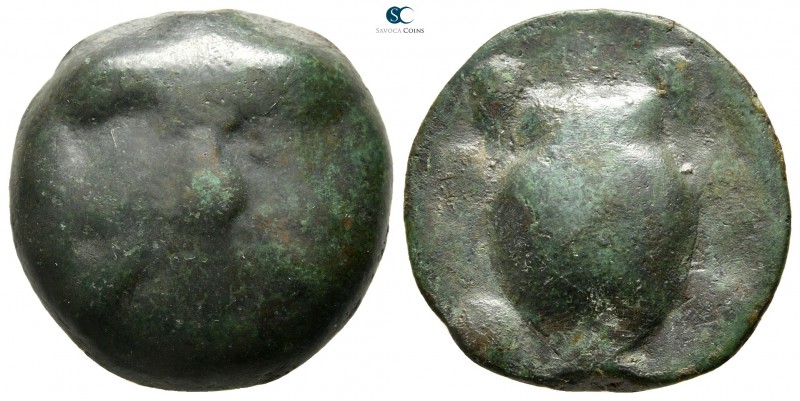 Sicily. Selinus circa 450-440 BC. 
Cast Æ Quincunx

23 mm., 11,99 g.



f...
