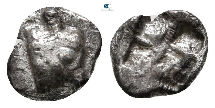 Macedon. Akanthos circa 480 BC. 
Hemiobol AR

8 mm., ,39 g.



nearly ver...
