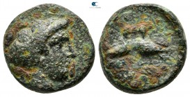 Macedon. Scione circa 400-350 BC. Bronze Æ