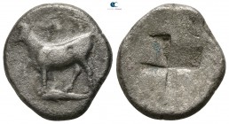 Thrace. Byzantion circa 387-340 BC. Drachm AR