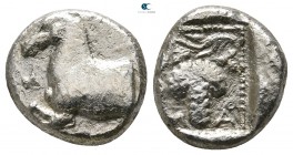 Thrace. Maroneia  circa 398-385 BC. Triobol AR