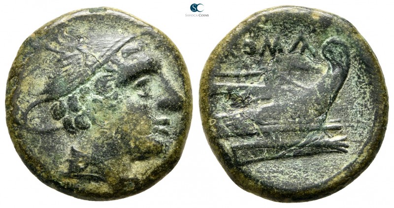 Anonymous 225-217 BC. Rome
Semuncia Æ

19 mm., 4,81 g.



very fine