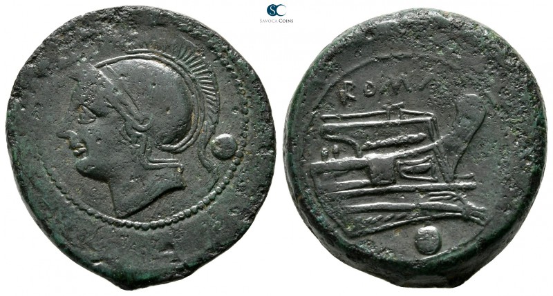 Anonymous 214-212 BC. Sicily
Uncia Æ

26 mm., 12,81 g.



very fine