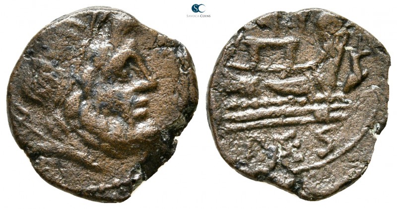 200 BC. Paestum
Semis Æ

16 mm., 2,64 g.



very fine