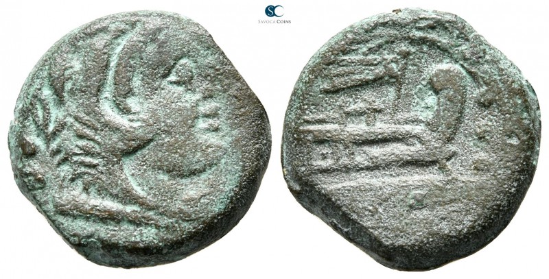 Anonymous 130-125 BC. uncertain symbol. Rome
Quadrans Æ

18 mm., 5,42 g.

...
