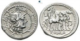 M. Acilius M. f. 130 BC. Rome. Denarius AR