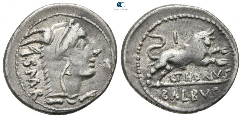 L. Thorius Balbus 105 BC. Rome
Denarius AR

21 mm., 3,87 g.



very fine