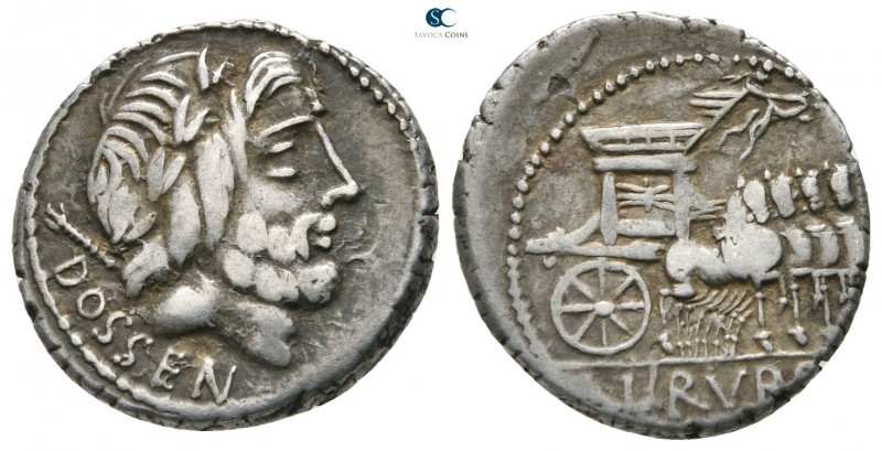 L. Rubrius Dossenus 87 BC. Rome
Denarius AR

19 mm., 3,82 g.



very fine