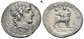 Mn. Fonteius C.f. 85 BC. Rome. Denarius AR