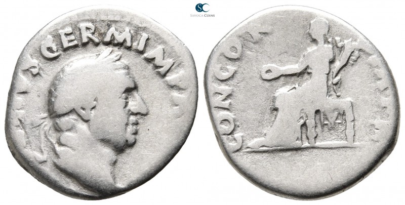 Vitellius AD 69-69. Rome
Denarius AR

17 mm., 2,96 g.



nearly very fine