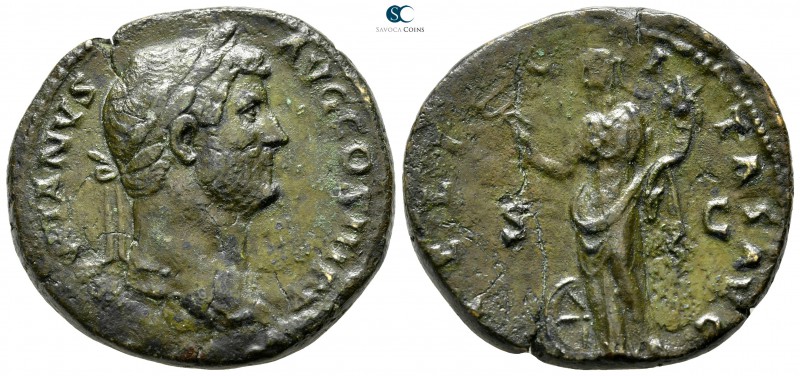 Hadrian AD 117-138. Rome
Sestertius Æ

32 mm., 23,91 g.



nearly very fi...