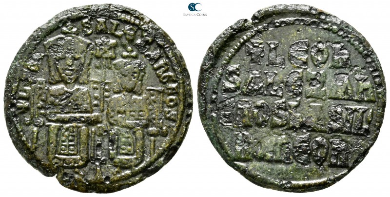 Leo VI with Alexander AD 886-912. Constantinople
Follis Æ

27 mm., 6,69 g.
...