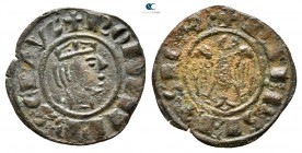 Frederico II AD 1197-1250. Kingdom of Sicily. Messina. Denaro Ae