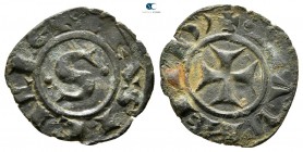 Manfredi AD 1258-1266. Kingdom of Sicily, Messina. Denaro BI