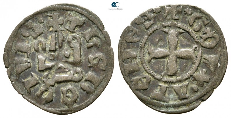 Gui II de La Roche AD 1287-1308. Thebes
Denar AR

18 mm., ,78 g.



very ...