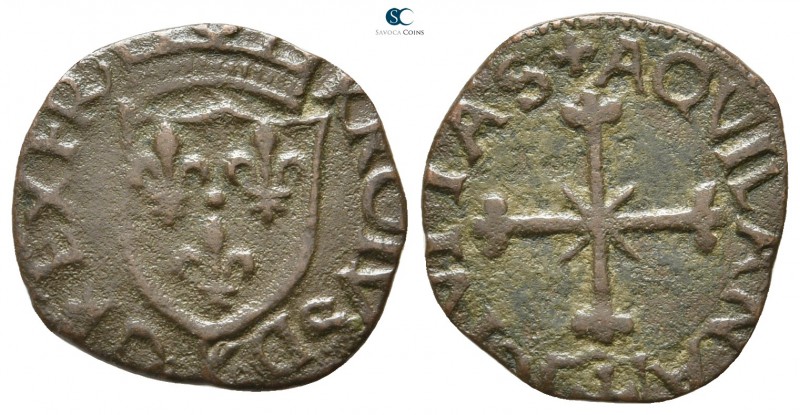 Charles VIII Valois, king of France AD 1495-1496. Kingdom of Naples. Aquila mint...
