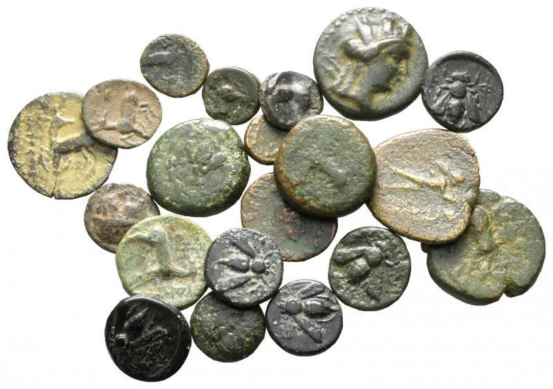 Lot of ca. 21 greek bronze coins / SOLD AS SEEN, NO RETURN!

very fine