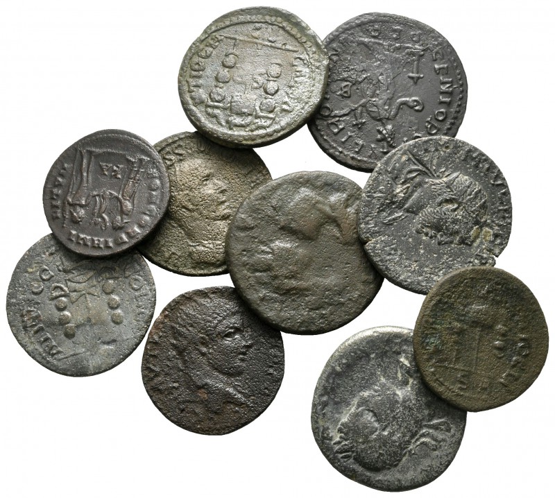 Lot of ca. 10 roman provincial bronze coins / SOLD AS SEEN, NO RETURN!

very f...