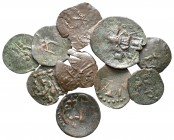 Lot of ca. 10 byzantine skyphate coins / SOLD AS SEEN, NO RETURN!<br><br>fine<br><br>
