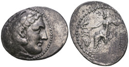 ISLANDS off CARIA, Rhodos. Circa 205-190 BC. AR Tetradrachm
In the name and types of Alexander III of Macedon.
Head of Herakles right, wearing lion sk...