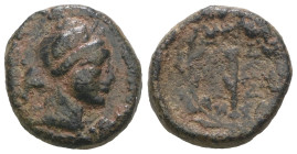 Lydia. Sardes. (2nd-1st Century BC). Bronze Æ. Obv: laureate head of Apollo right. Rev: club within wreath. Weight 3,73 gr - Diameter 14 mm