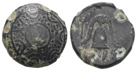 Macedonia. anonymous (3rd century BC) Æ Bronze. Obv: macedonian shield. Rev: macedonian helmet. Weight 3,69 gr - Diameter 13 mm
