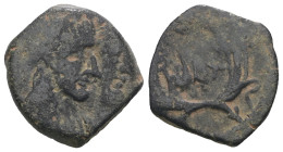 Nabataea. Aretas IV. and Shaqilath I. (9 BC - 40 AD). Bronze Æ. Weight 2,99 gr - Diameter 14 mm