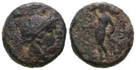 Pontos. Amisos. Mithradates VI. Eupator. (100-85 BC) Æ Bronze. Obv: head of Athena right. Rev: Perseus standing facing. Weight 4,46 gr - Diameter 15 m...