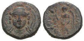 Seleucid Kingdom. Antiochos I. Soter. (281-261 BC). Bronze Æ. Smyrna on Sardes. Obv: helmeted head of Athena facing. Rev: Nike advancing left. . Weigh...