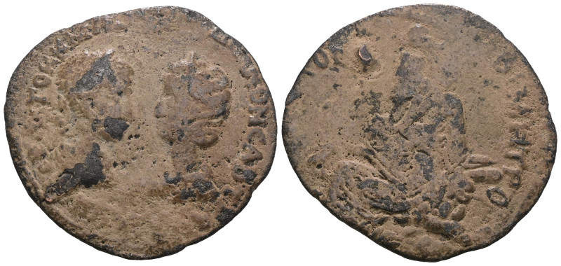 Gordian III. and Tranquillina. (238-244 AD). Æ Bronze. Singara. Mesopotamia. Obv...