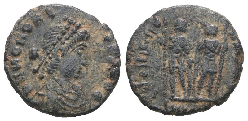 Honorius. (393-395 AD). Follis. Weight 2,06 gr - Diameter 13 mm