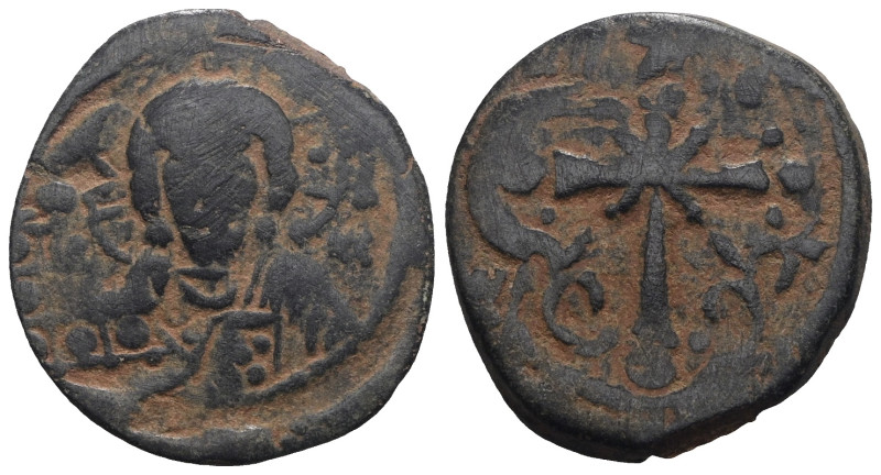 Nikephorus III. (1078-1081 AD). Follis. Constantinople. Obv: bust of Christ faci...