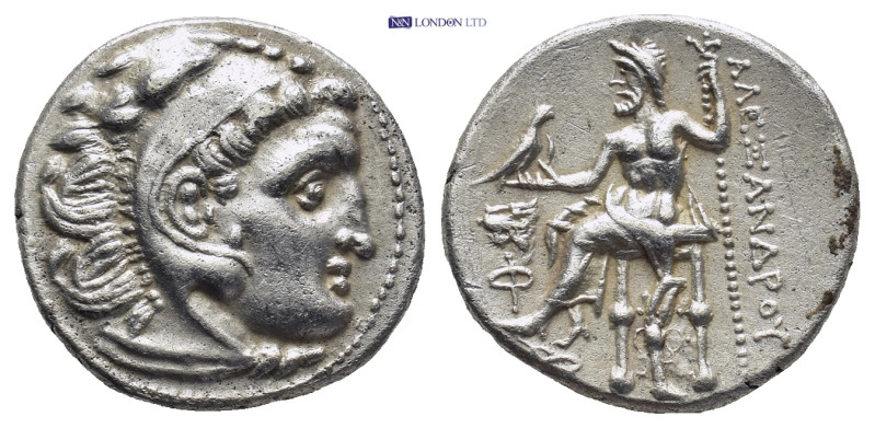 KINGS of THRACE, Macedonian. Lysimachos. 305-281 BC. AR Drachm (17mm, 4.24 g). I...