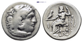 MACEDONIAN KINGDOM. Philip III Arrhidaeus (323-317 BC). AR drachm (18mm, 4.1 g).Abydus. Head of Heracles right, wearing lion skin headdress, paws tied...