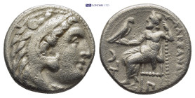 Kings of Macedon, Alexander III the Great (336-323 BC) AR drachm (Silver, 4.1 g, 16mm) Posthumous issue of Colophon, ca. 310-301 BC.
Obv: Head of Hera...