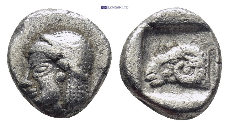 Troas. Kebren circa 450 BC. Diobol AR (9mm., 1,0 g). Diademed female head to lef...